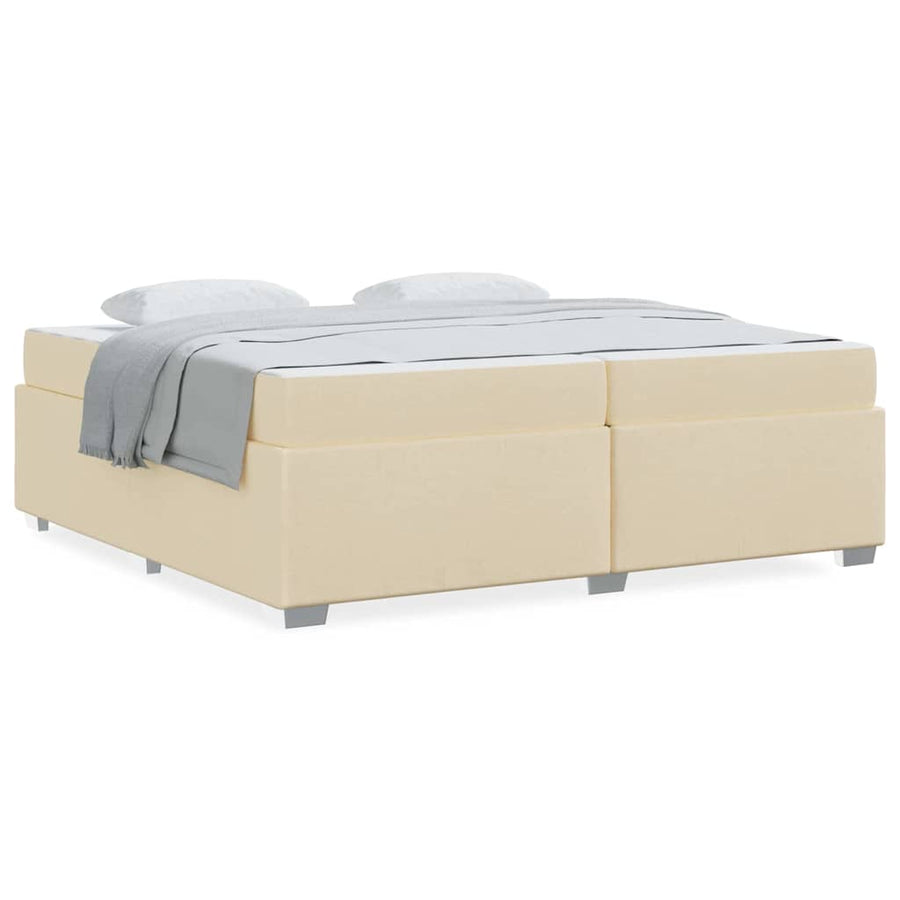 Bedframe Crème 200 x 200 cm Stof