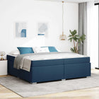 Bedframe 200x200 cm blauw stof