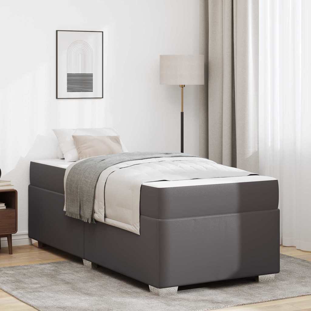 Bedframe Anders Grijs 80 x 200 cm Kunstleer