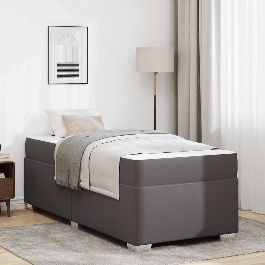 Bedframe Anders Grijs 80 x 200 cm Kunstleer