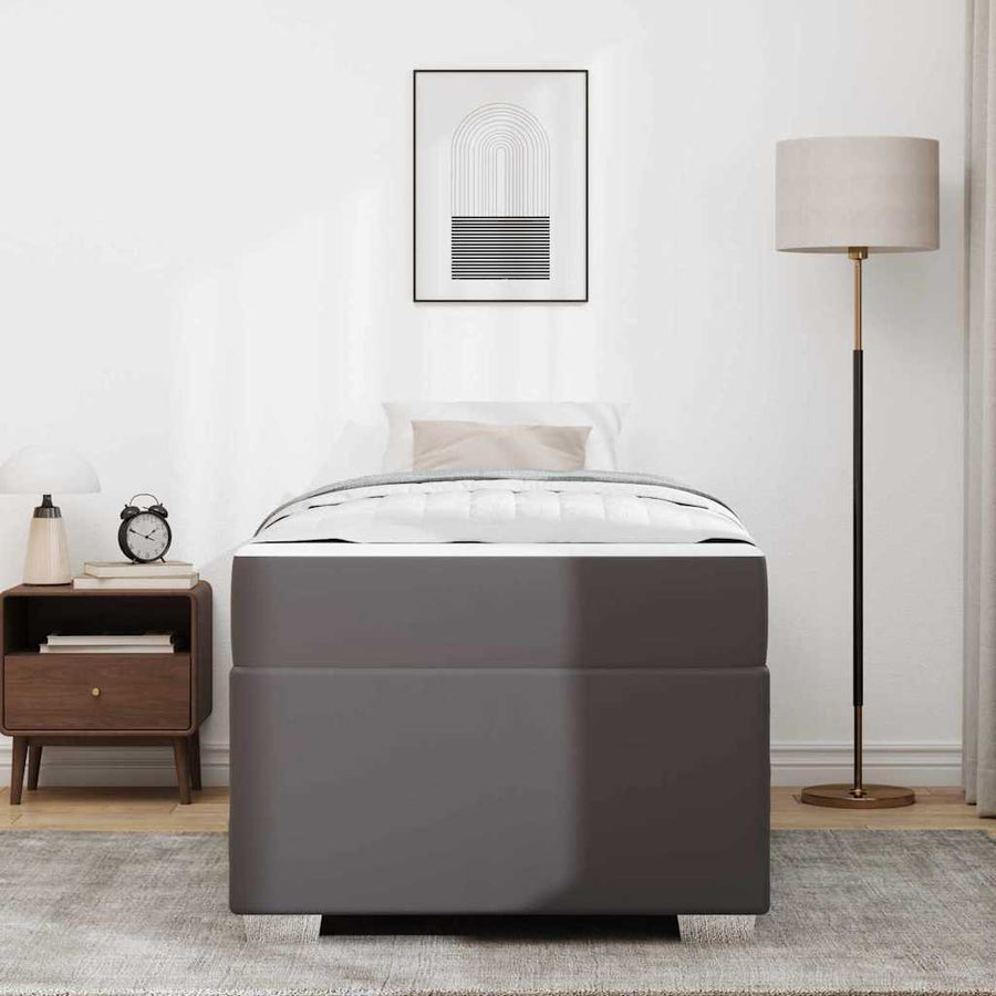 Bedframe Anders Grijs 80 x 200 cm Kunstleer