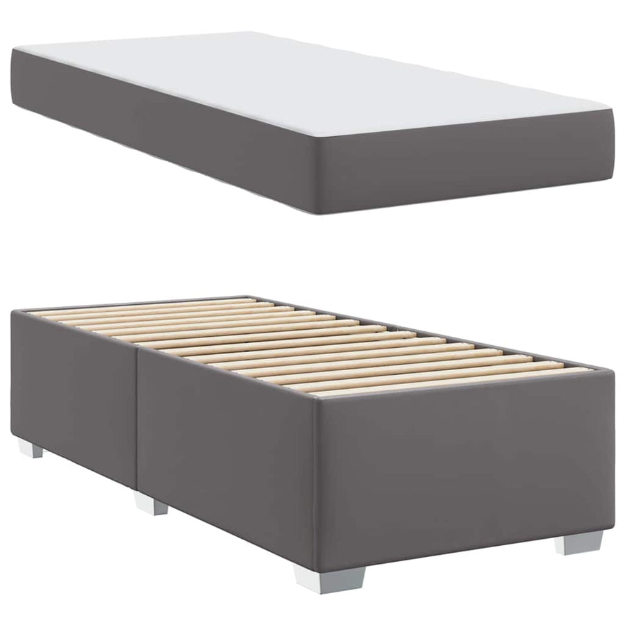 Bedframe Anders Grijs 80 x 200 cm Kunstleer