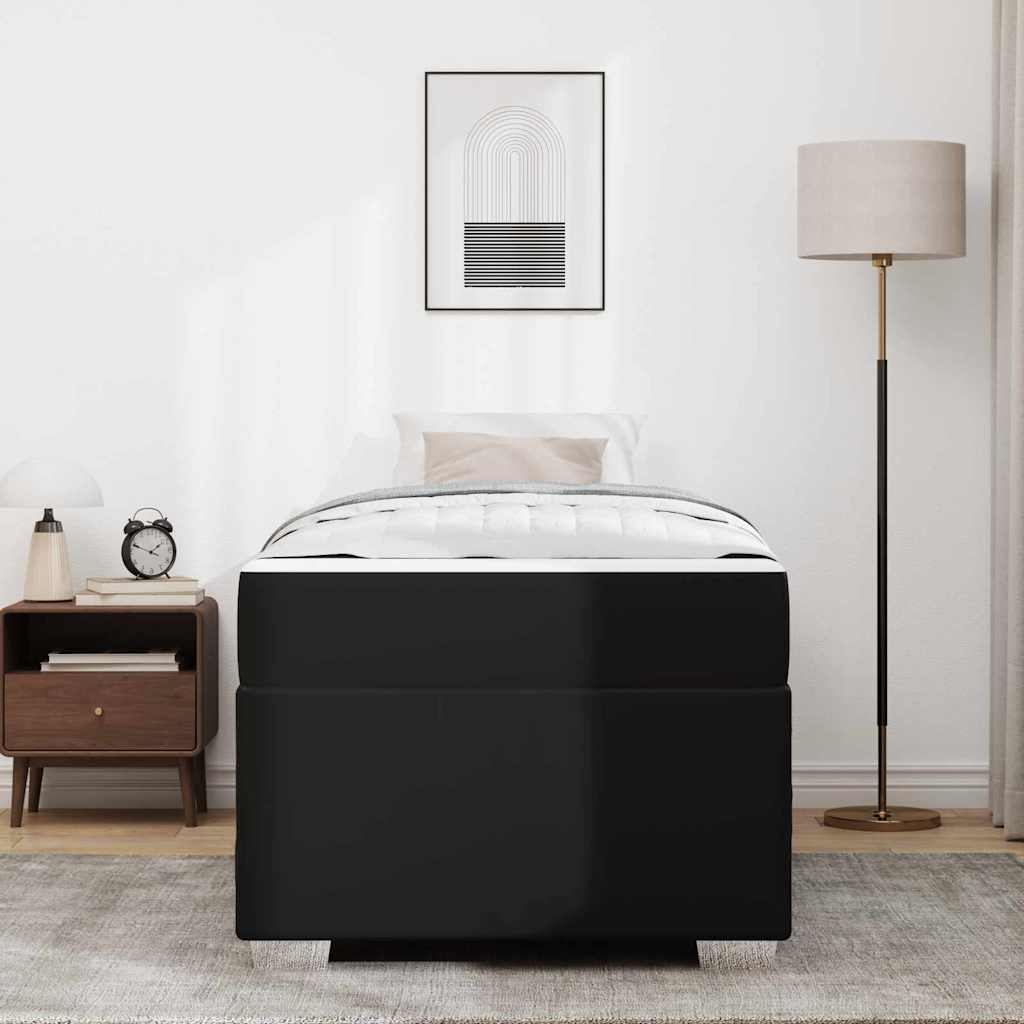 Bedframe Anders Zwart 90 x 190 cm Kunstleer