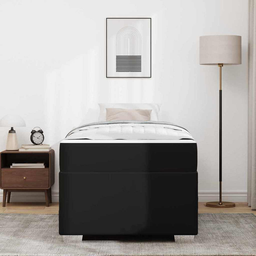 Bedframe Anders Zwart 90 x 190 cm Kunstleer