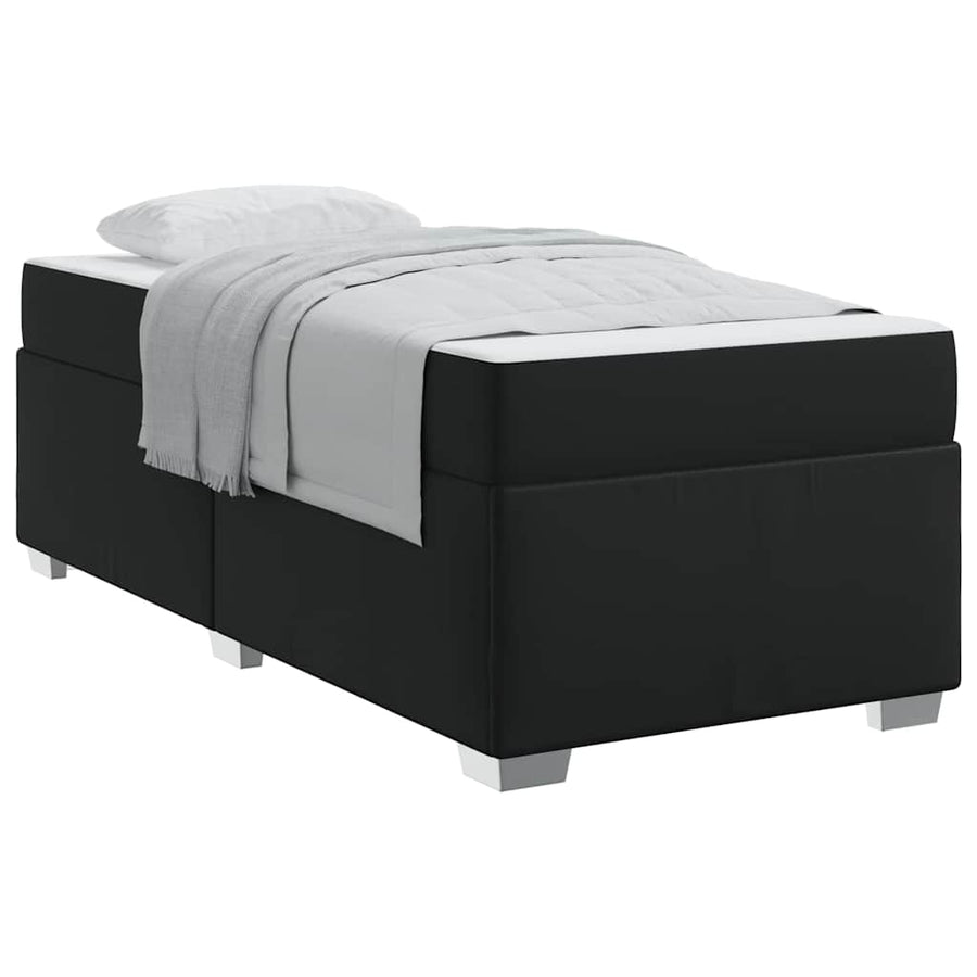 Bedframe Anders Zwart 90 x 190 cm Kunstleer