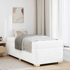 Bedframe 90 x 190 cm wit kunstleer