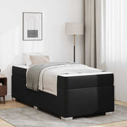 Bedframe 90x200 cm zwart kunstleer