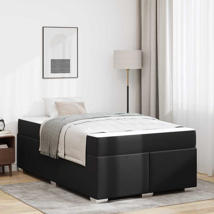 Bedframe Anders Zwart 120 x 190 cm Kunstleer