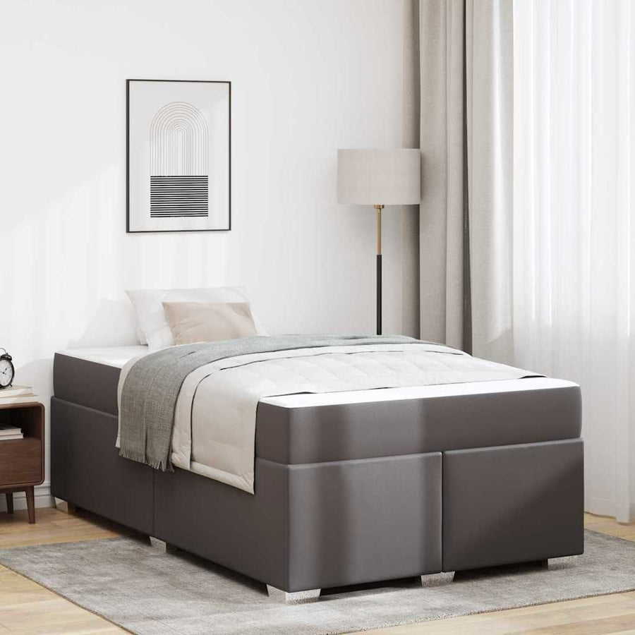 Bedframe Anders Grijs 120 x 190 cm Kunstleer