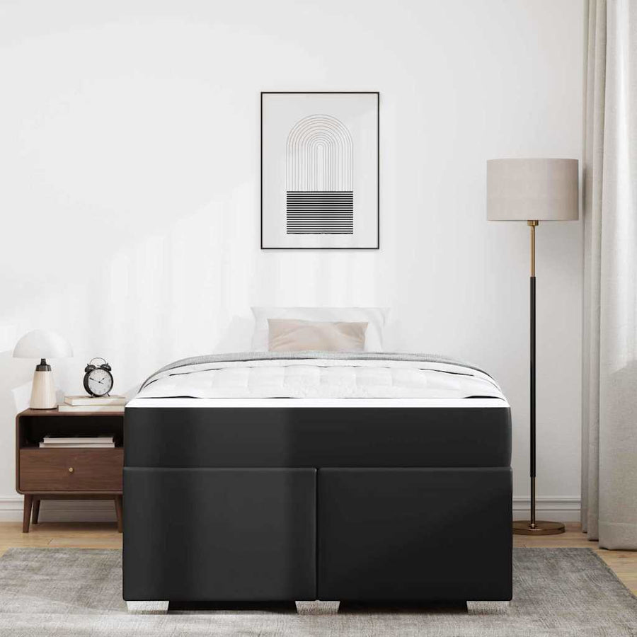 Bedframe Anders Zwart 120 x 200 cm Kunstleer