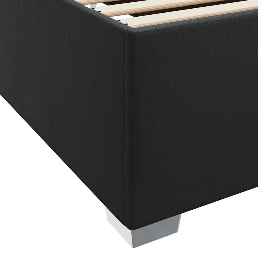 Bedframe Anders Zwart 140 x 200 cm Kunstleer