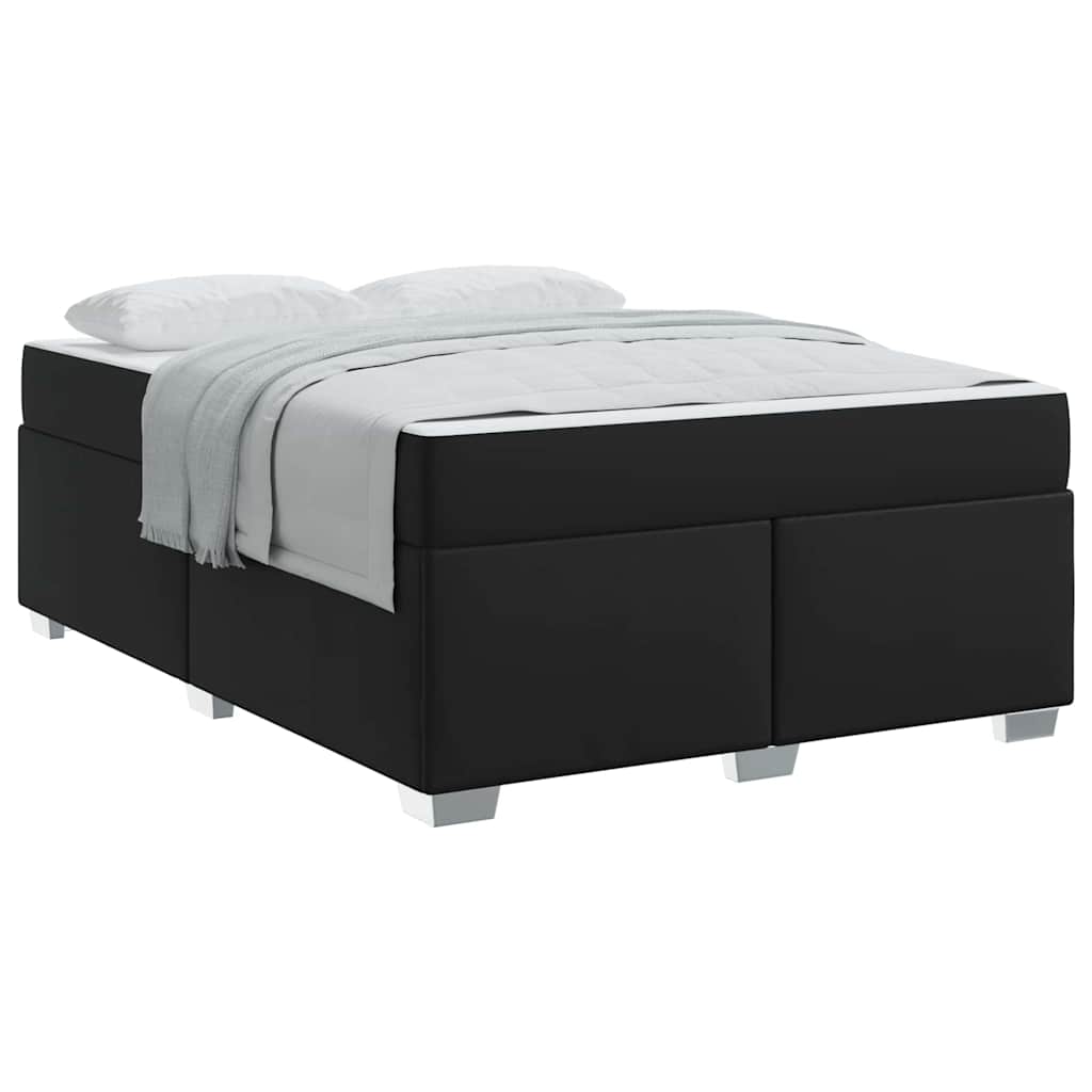 Bedframe Anders Zwart 140 x 200 cm Kunstleer