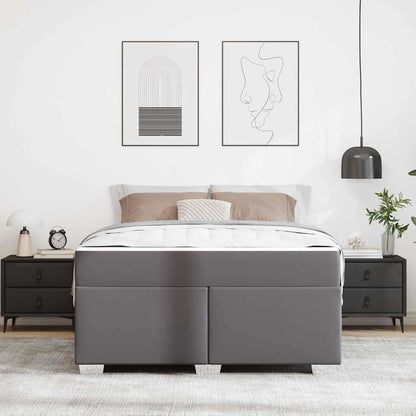 Bedframe Anders Grijs 140 x 200 cm Kunstleer