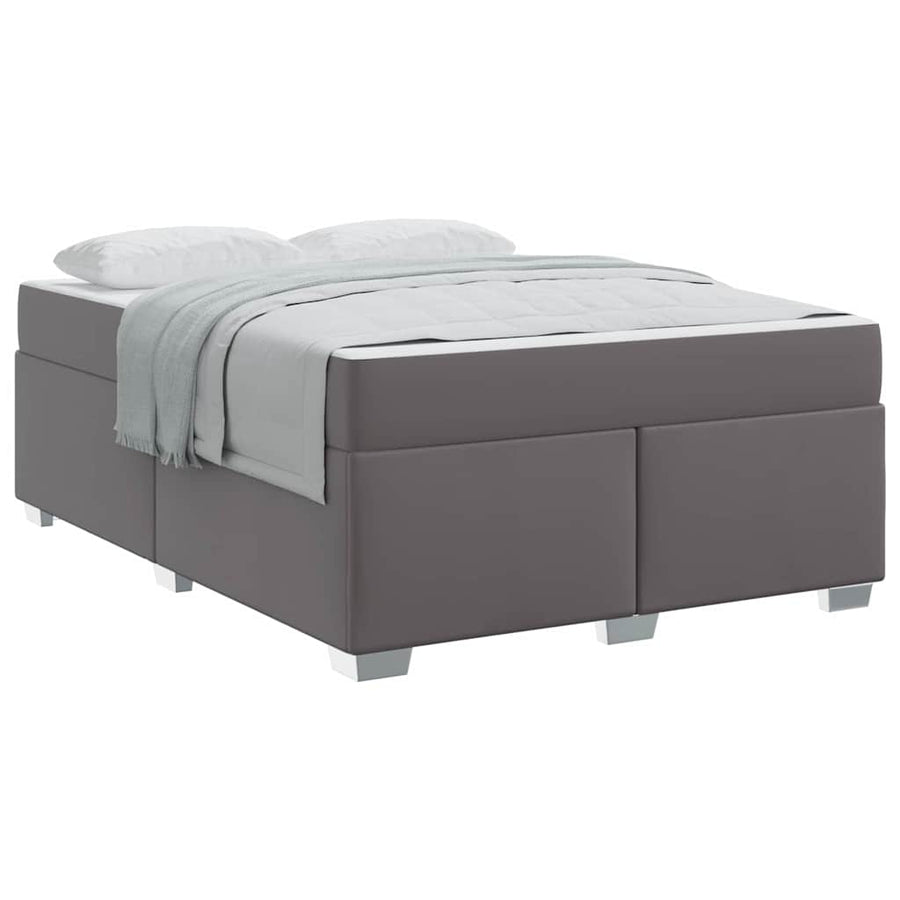 Bedframe Anders Grijs 140 x 200 cm Kunstleer