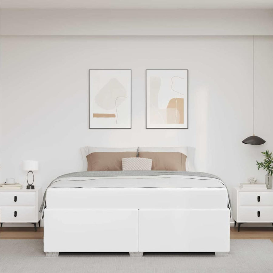 Bedframe Anders Wit 160 x 200 cm Kunstleer