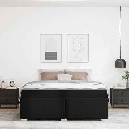 Bedframe Anders Zwart 180 x 200 cm Kunstleer