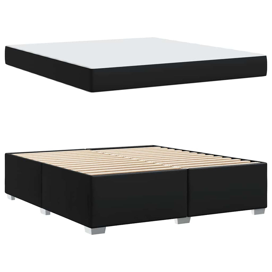 Bedframe Anders Zwart 180 x 200 cm Kunstleer