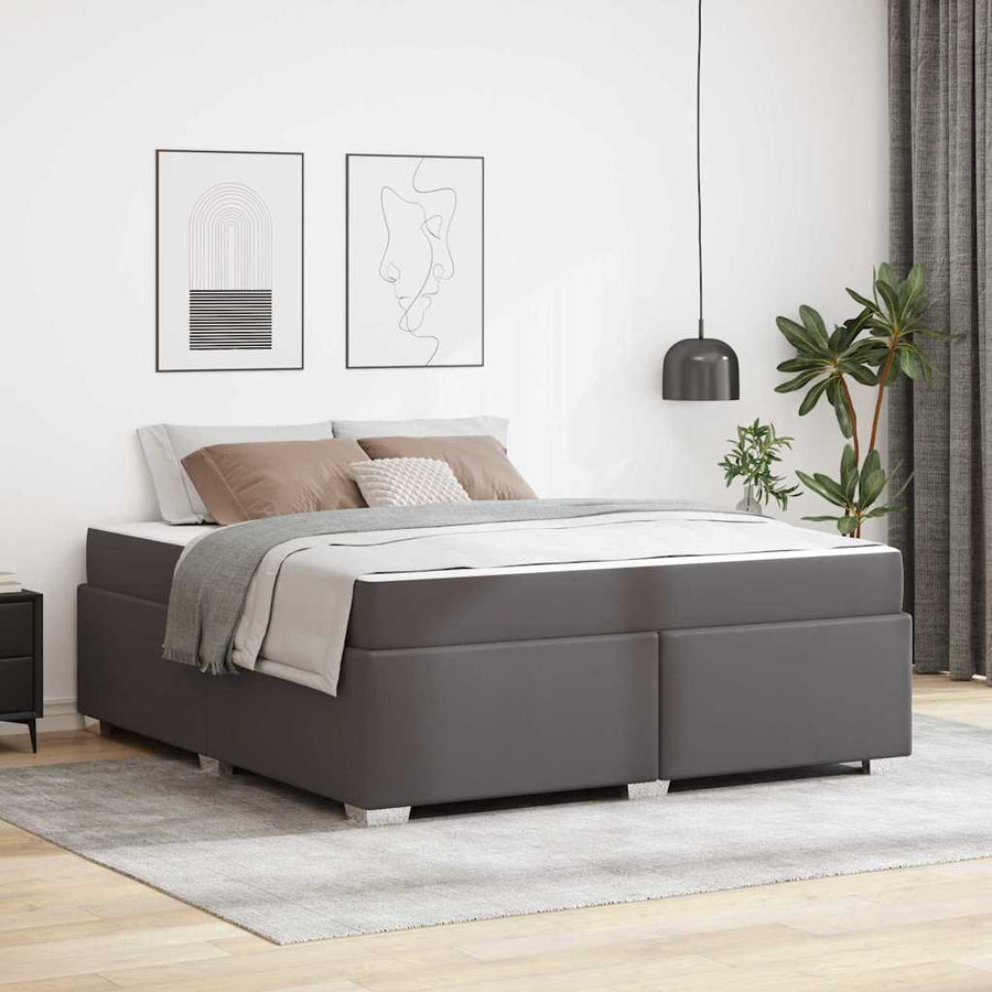 Bedframe Anders Grijs 180 x 200 cm Kunstleer