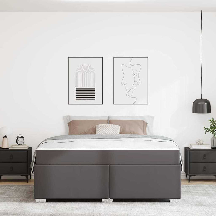 Bedframe Anders Grijs 180 x 200 cm Kunstleer