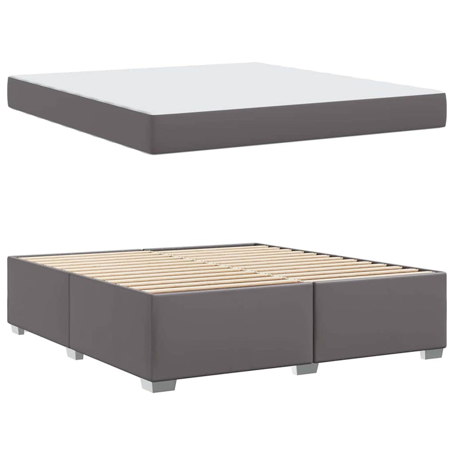 Bedframe Anders Grijs 180 x 200 cm Kunstleer