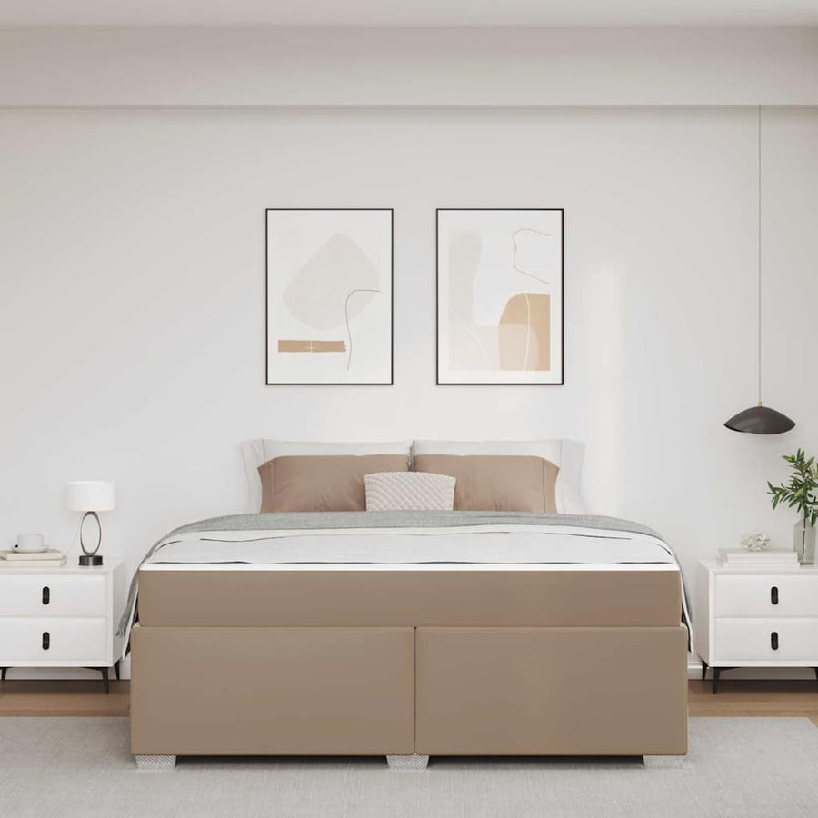 Bedframe Anders Cappuccino 180 x 200 cm Kunstleer