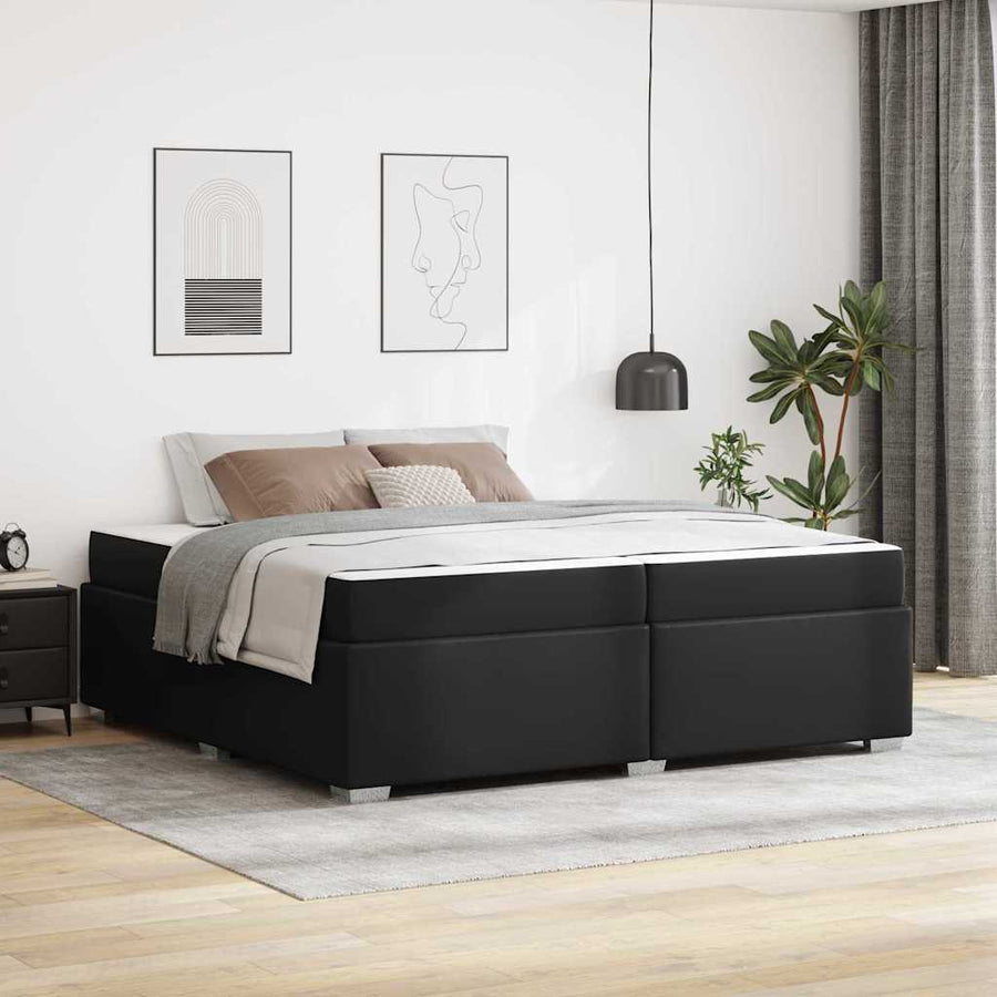 Bedframe Anders Zwart 200 x 200 cm Kunstleer