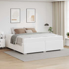 Bedframe 200x200 cm stof wit