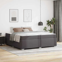 Bedframe Grijs 200 x 200 cm Kunstleer