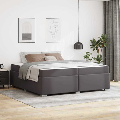 Bedframe Grijs 200 x 200 cm Kunstleer