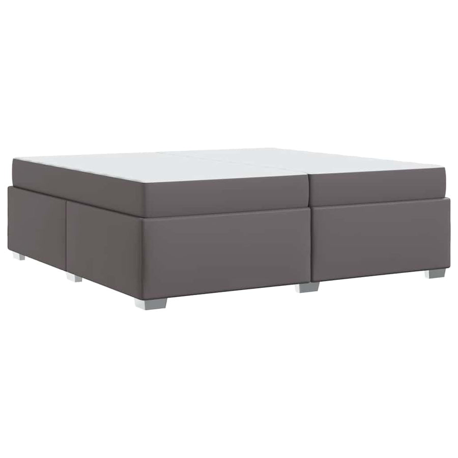 Bedframe Grijs 200 x 200 cm Kunstleer