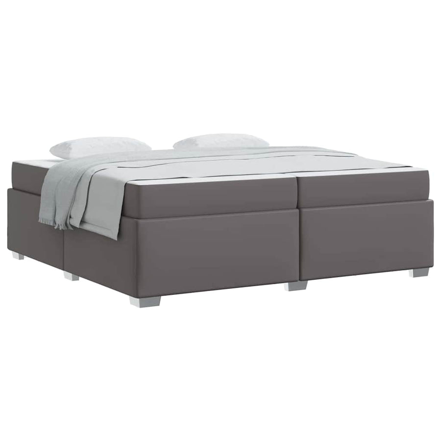Bedframe Grijs 200 x 200 cm Kunstleer