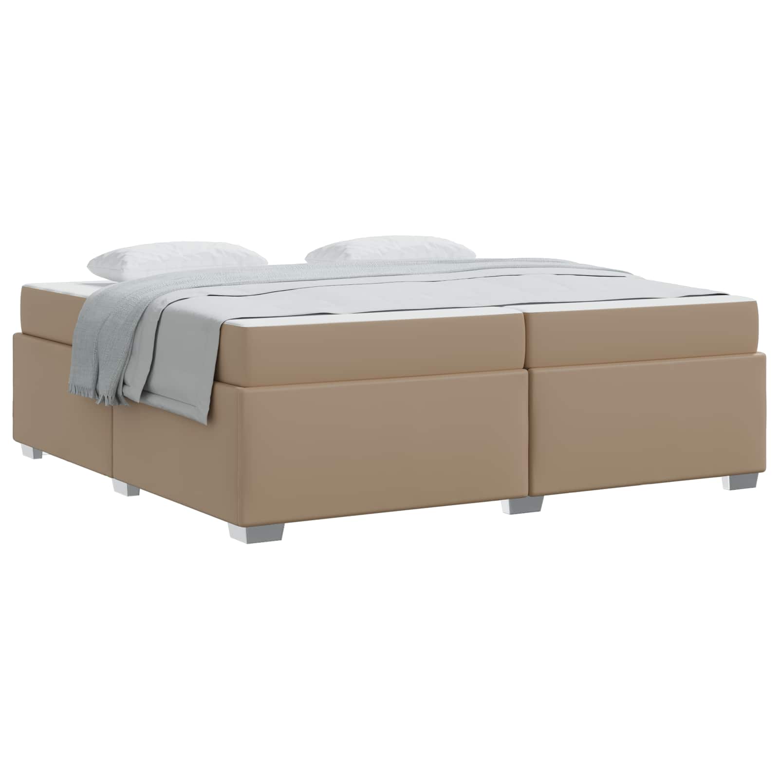 Bedframe met matras Cappuccino 200 x 200 cm Stof