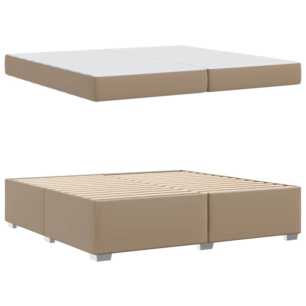 Bedframe met matras Cappuccino 200 x 200 cm Stof