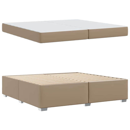 Bedframe met matras Cappuccino 200 x 200 cm Stof