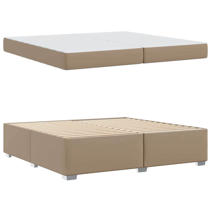 Bedframe met matras Cappuccino 200 x 200 cm Stof