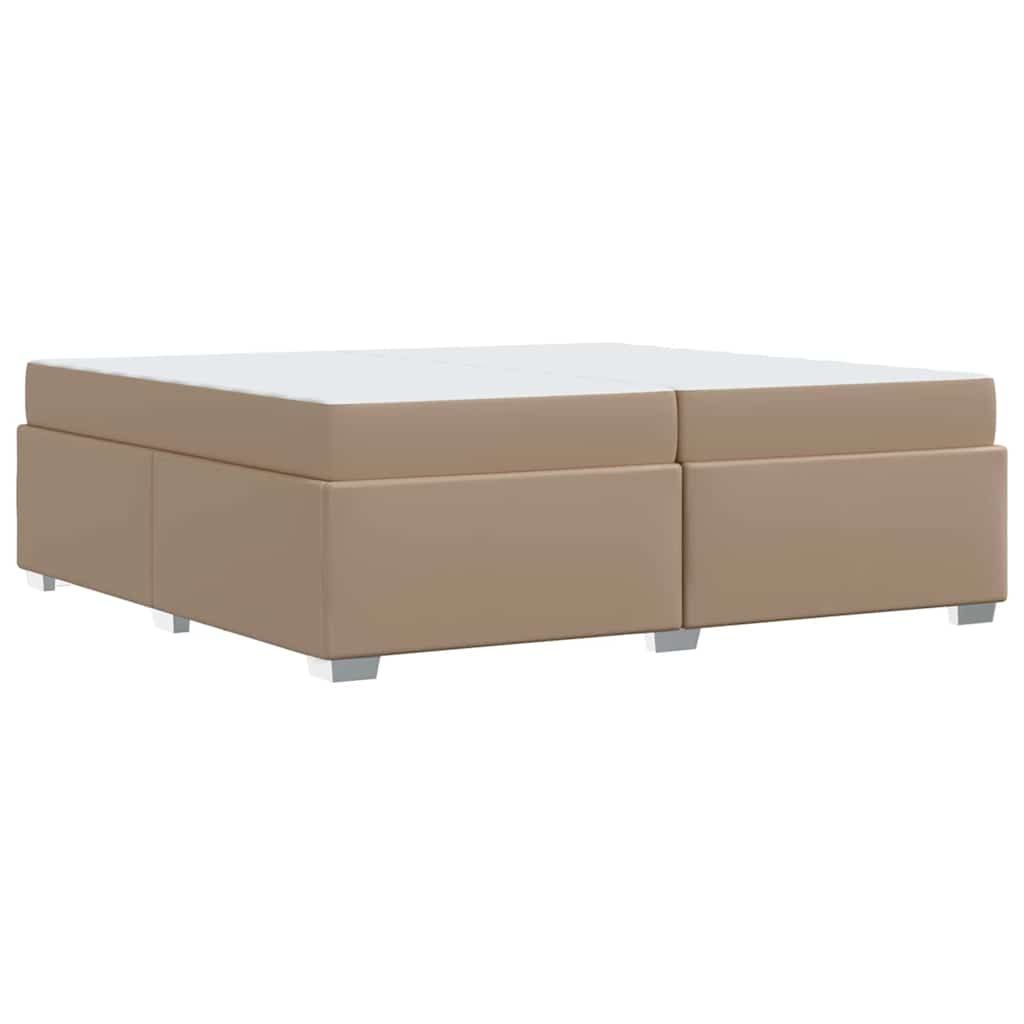 Bedframe met matras Cappuccino 200 x 200 cm Stof