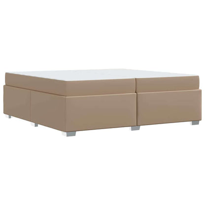 Bedframe met matras Cappuccino 200 x 200 cm Stof
