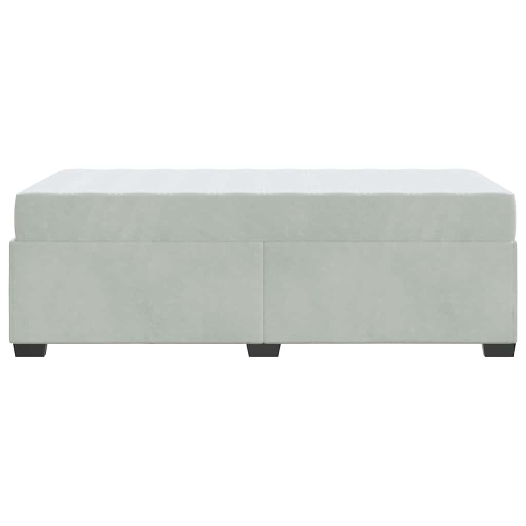 Bedframe met matras Anders Lichtgrijs 80 x 200 cm Fluweel
