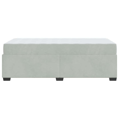 Bedframe met matras Anders Lichtgrijs 80 x 200 cm Fluweel