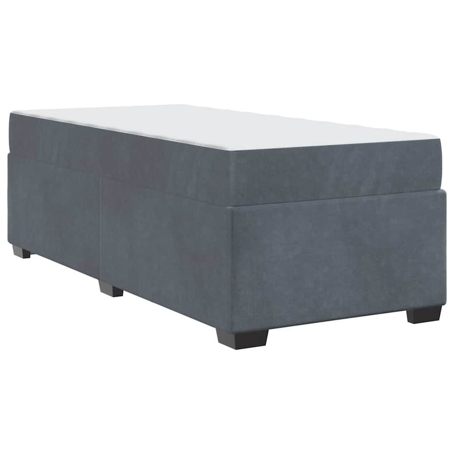 Bedframe met matras Anders Donkergrijs 80 x 200 cm Fluweel