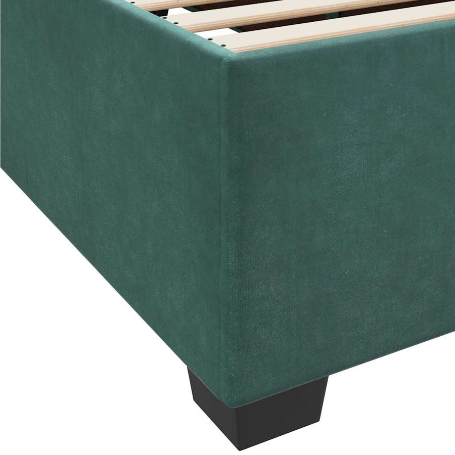 Bedframe met matras Anders Donkergroen 80 x 200 cm Fluweel