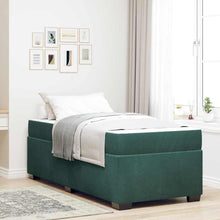 Bedframe met matras Anders Donkergroen 80 x 200 cm Fluweel