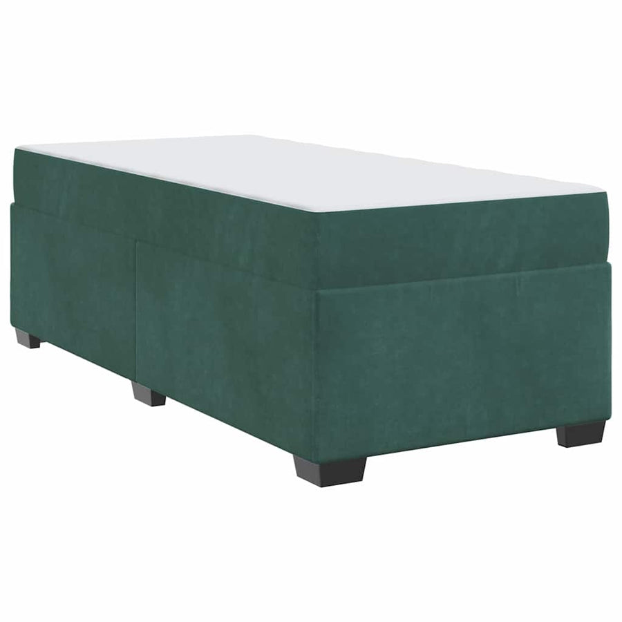 Bedframe met matras Anders Donkergroen 80 x 200 cm Fluweel