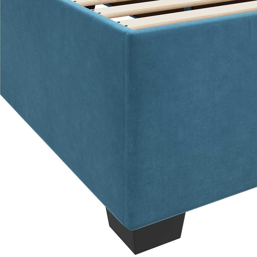 Bedframe met matras Anders Blauw 80 x 200 cm Fluweel