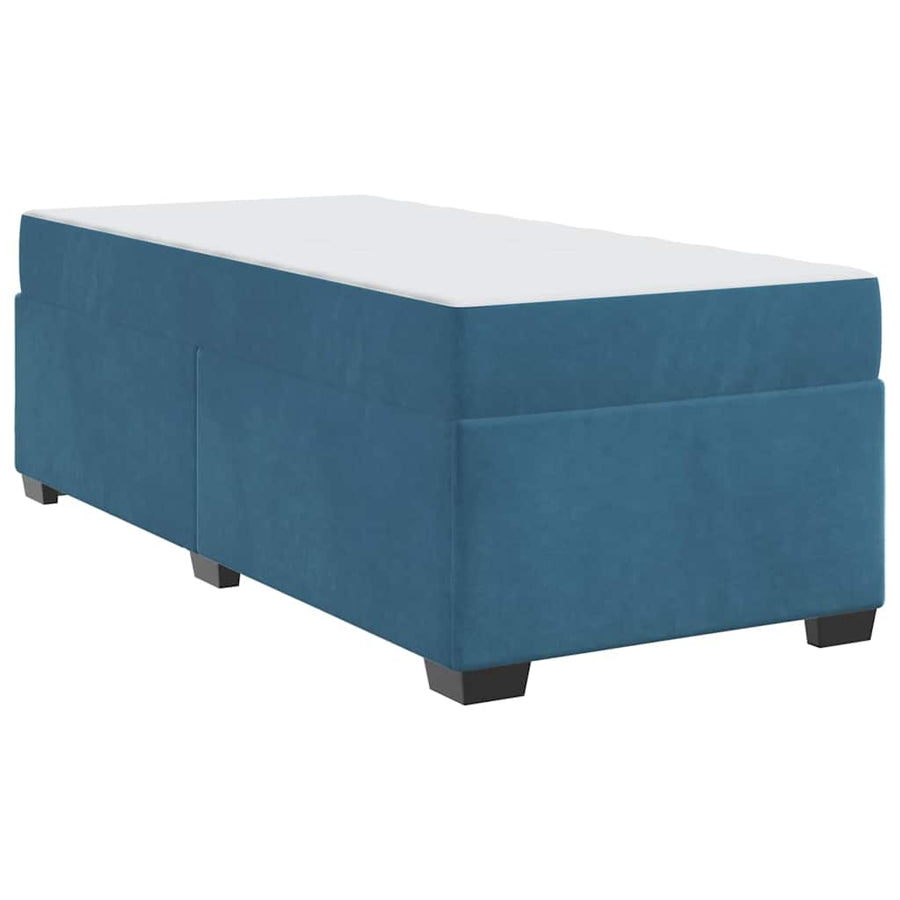 Bedframe met matras Anders Blauw 80 x 200 cm Fluweel