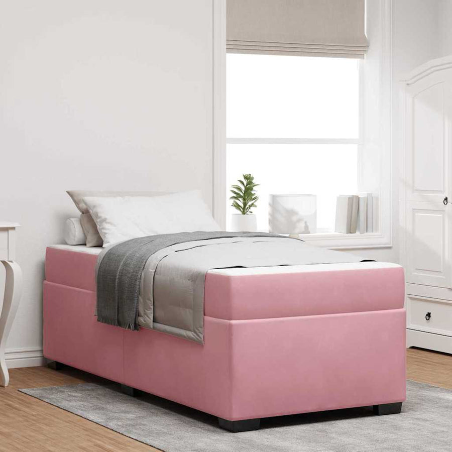 Bedframe met matras Anders Roze 80 x 200 cm Fluweel