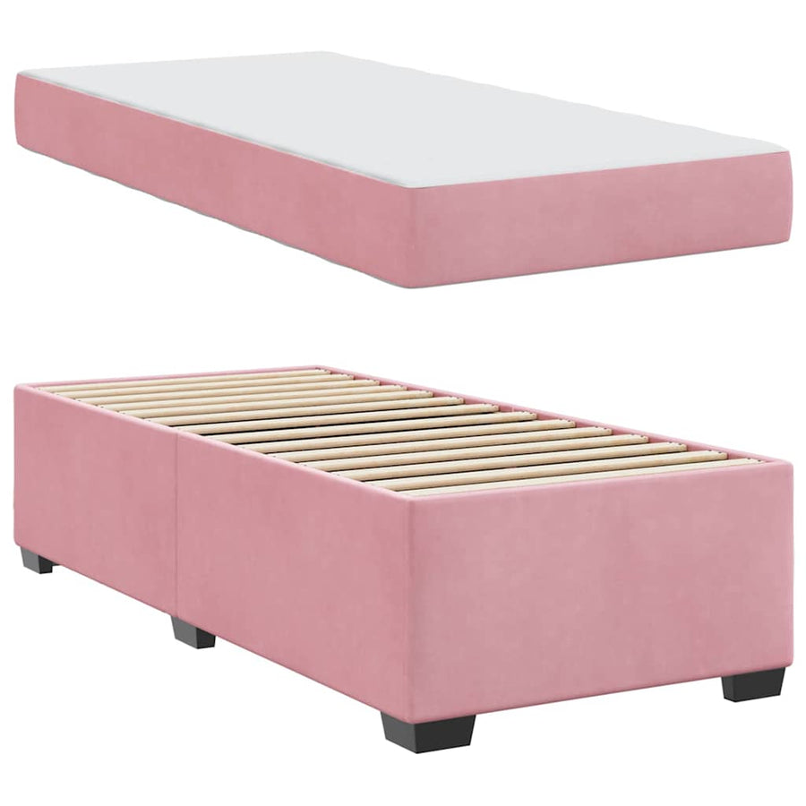 Bedframe met matras Anders Roze 80 x 200 cm Fluweel