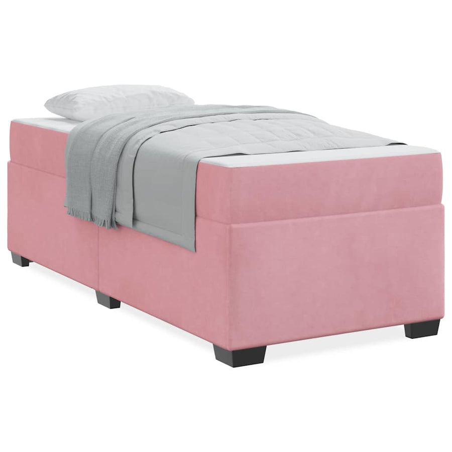 Bedframe met matras Anders Roze 80 x 200 cm Fluweel