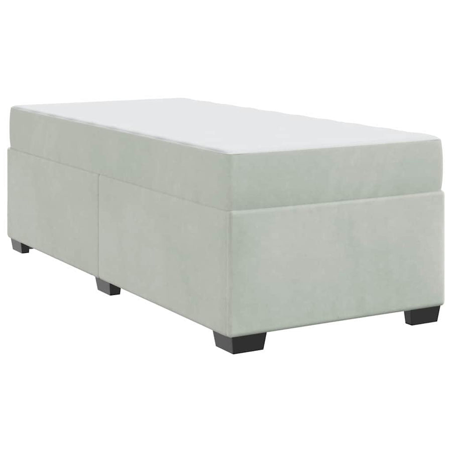 Bedframe met matras Anders Lichtgrijs 90 x 190 cm Fluweel