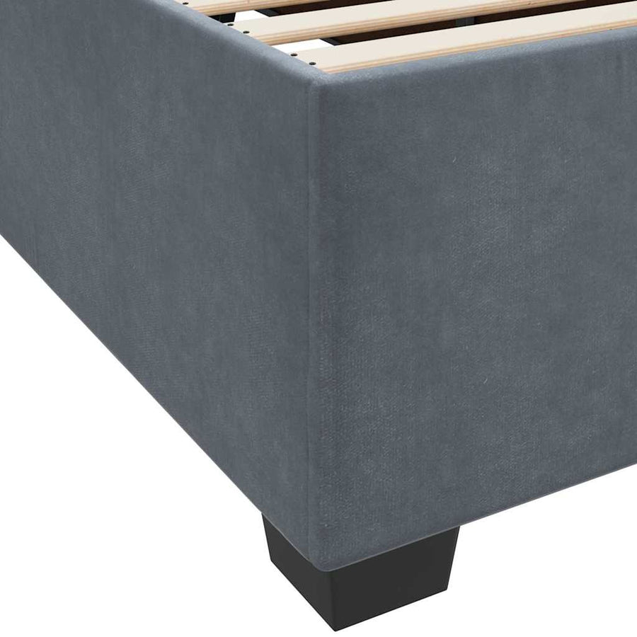 Bedframe met matras Anders Donkergrijs 90 x 190 cm Fluweel